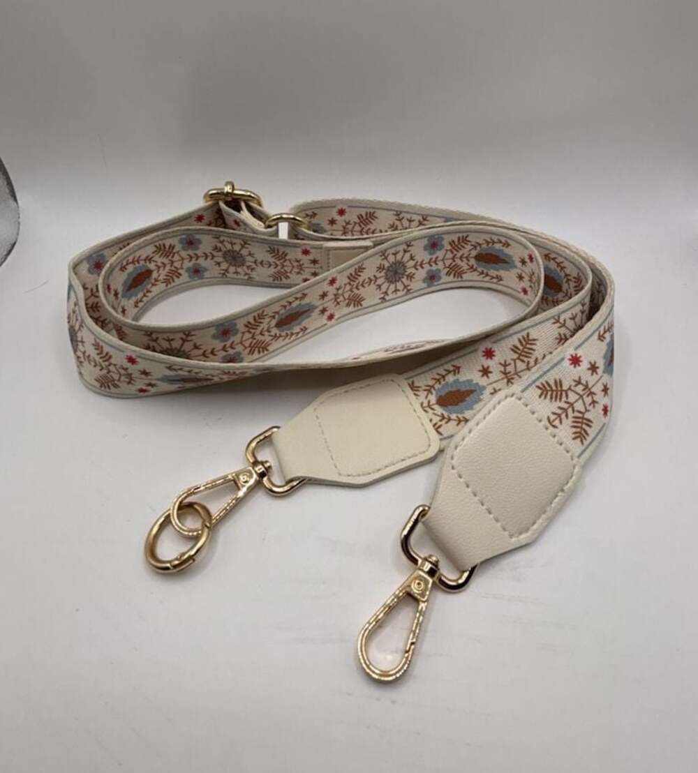 Boho Floral Embroidered Adjustable Crossbody Bag Replacement Strap